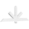 Ekena Millwork Kennewick Architectural Grade PVC Gable Bracket, 60"W x 22 1/2"H x 2"D x 4"F, 9/12 Pitch GBP060X23X0204KEN00 - alternate 1